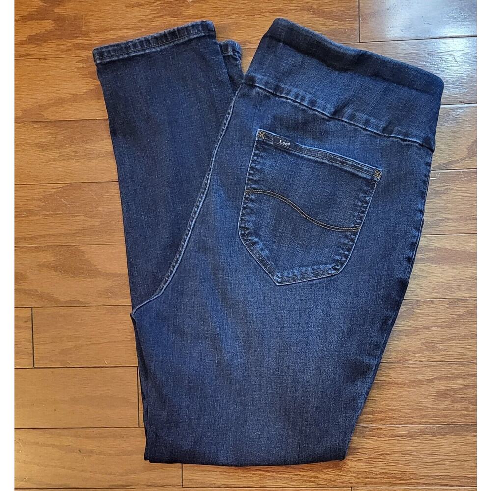 Lee Sculpting Slim Fit Slim Skinny Leg Pullon Jeans Womens 18W Mid Rise